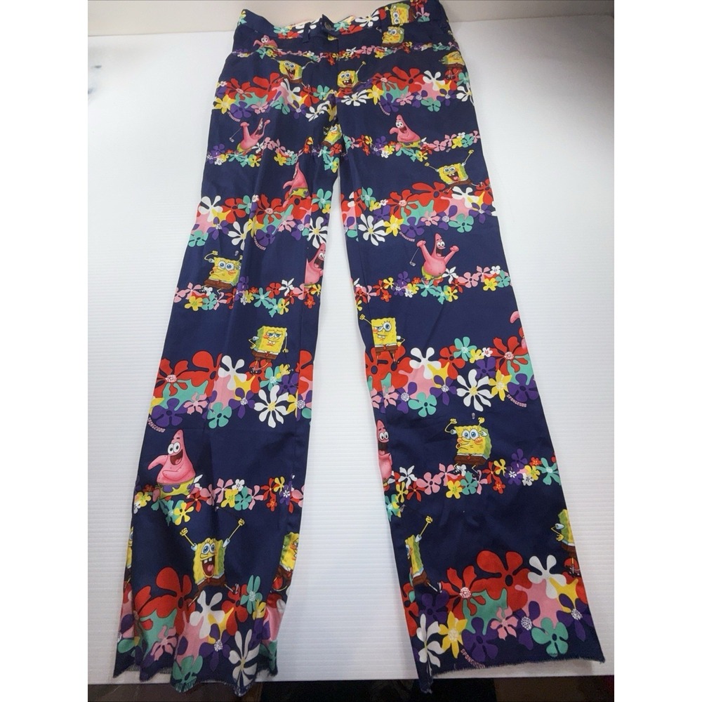 Loudmouth x SpongeBob SquarePants Pants Men 38x36* Golf All Over Print Unhemmed